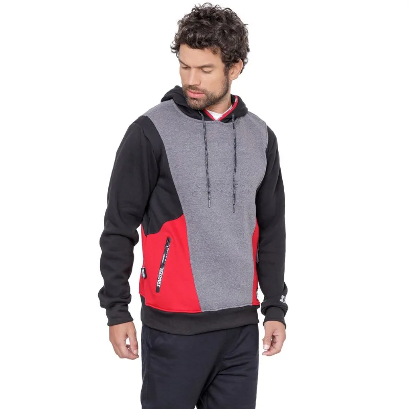 Moletom Starter Fechado Com Capuz Preto - P