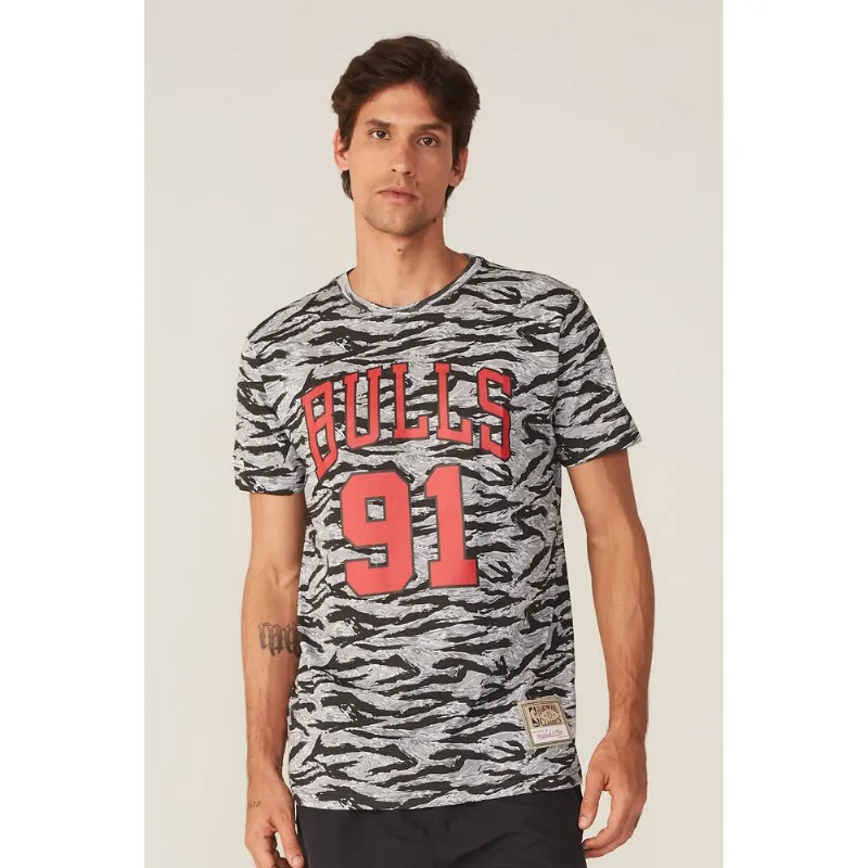 Camiseta Mitchell & Ness Especial Chicago Bulls Dennis Rodman Cinza - GG