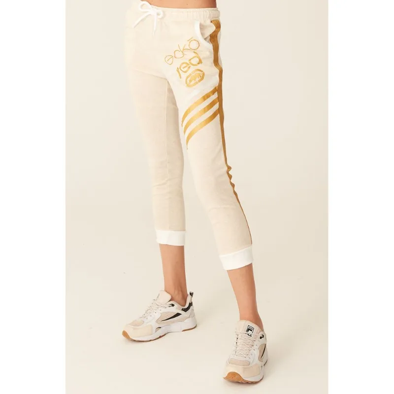 Calça Ecko Feminina Moletom Off White - G