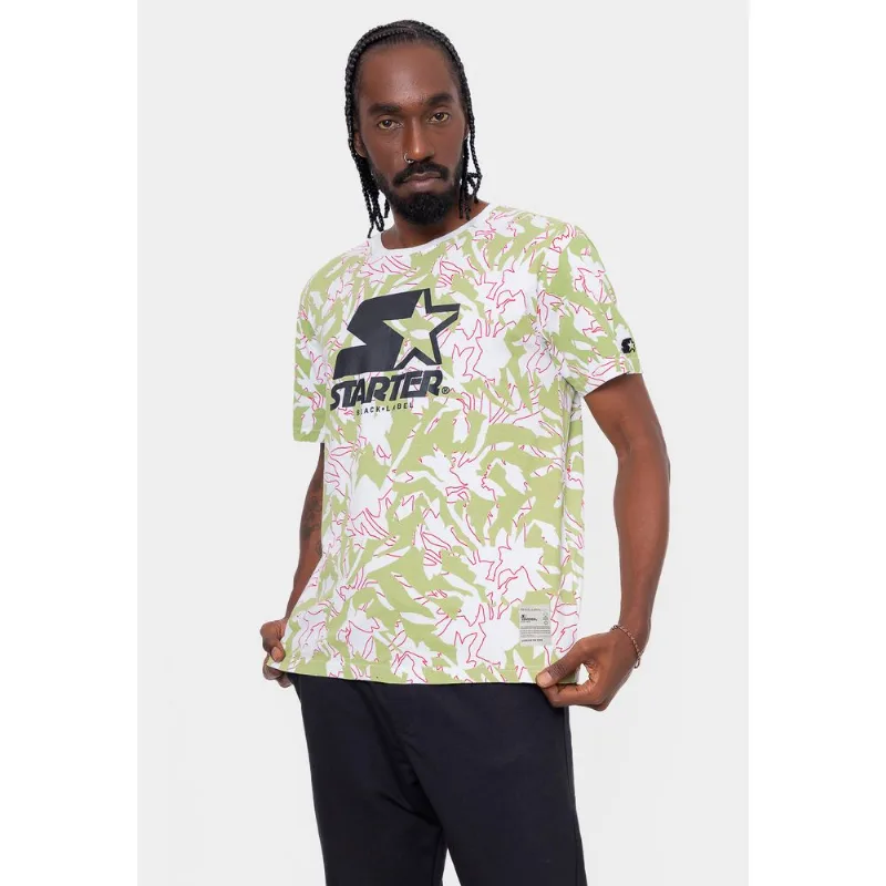 Camiseta Starter Folhagem Off White - M