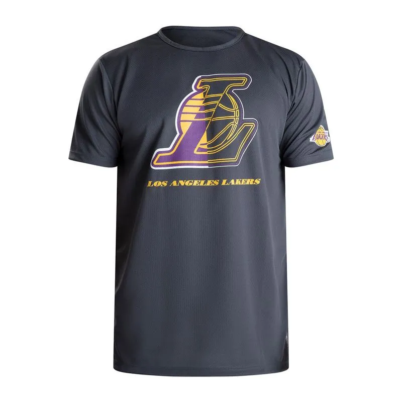 Camiseta Masculina de Basquete La Lakers, cinza, G