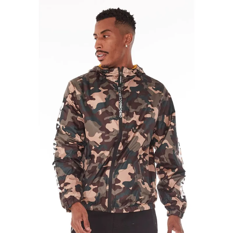 Jaqueta Onbongo Corta Vento Camuflada Marrom - GG