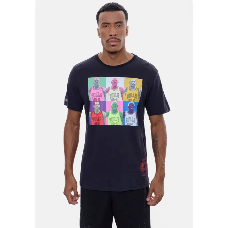 Camiseta Mitchell & Ness Pop Art Chicago Bulls Preta - M