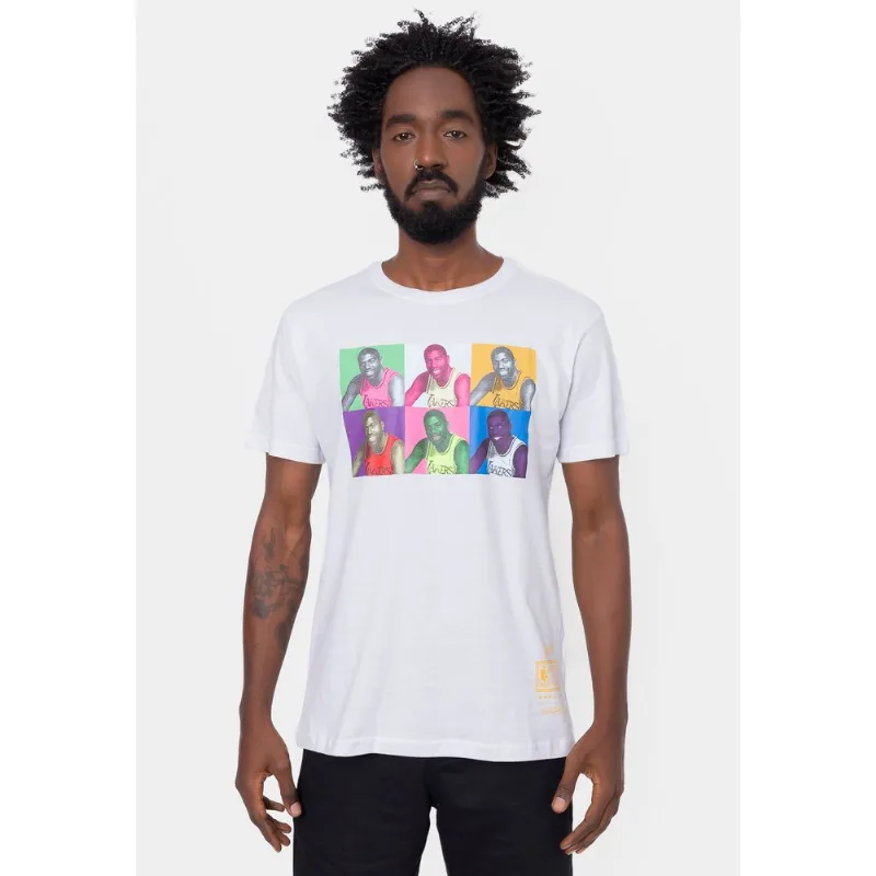 Camiseta Mitchell & Ness Pop Art Los Angeles Lakers Branca - G
