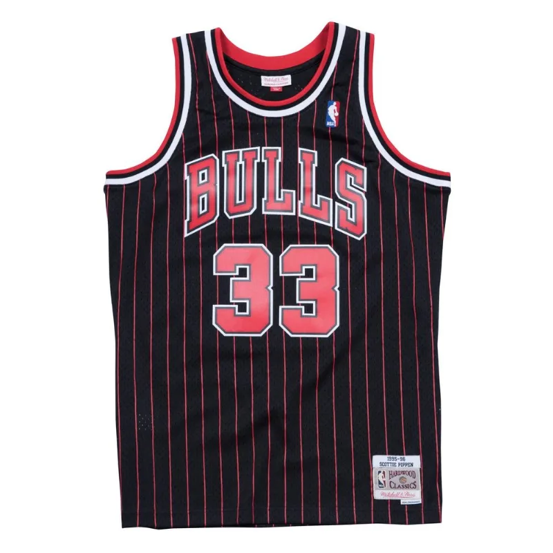 Regata Mitchell & Ness Alternate Swingman Jersey Chicago Bulls 1995-1996 Scottie Pippen Preta - Plus G