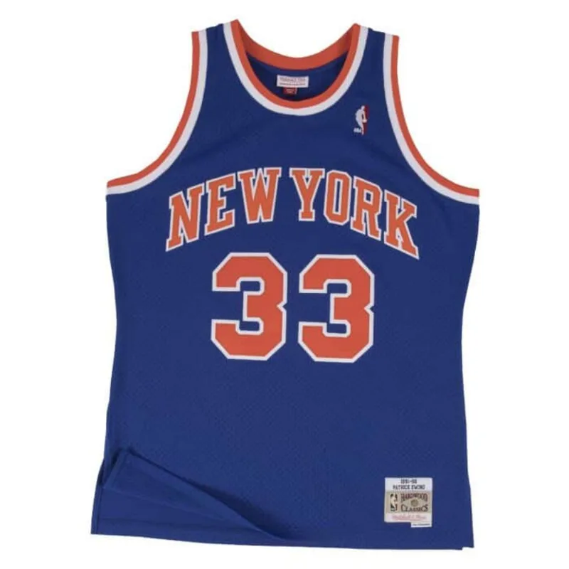 Regata Mitchell & Ness Road Swingman Jersey New York Knicks 1991-1992 Patrick Ewing Azul - Plus M