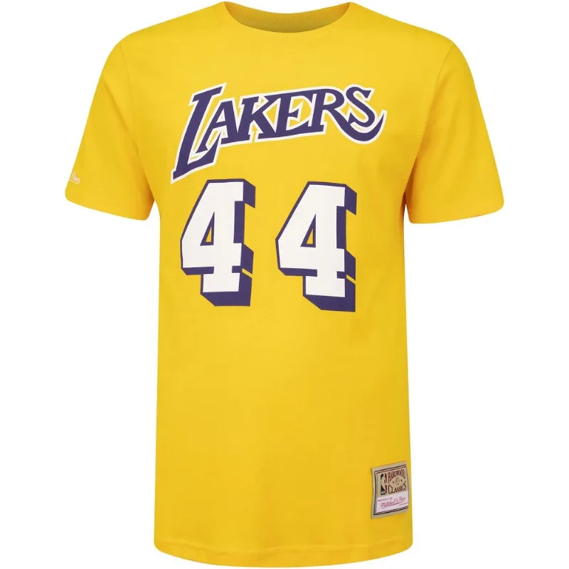 Camiseta Los Angeles Lakers Mitchell & Ness Manga Curta - Masculina Amarelo M