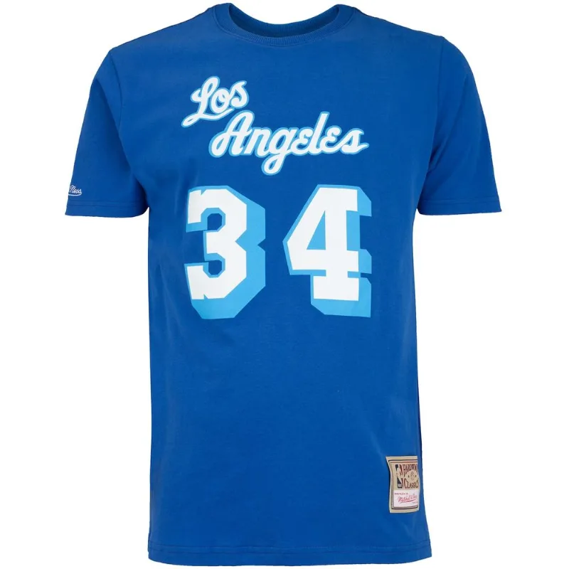 Camiseta Los Angeles Lakers NBA Mitchell & Ness Oneal - Masculina Azul G