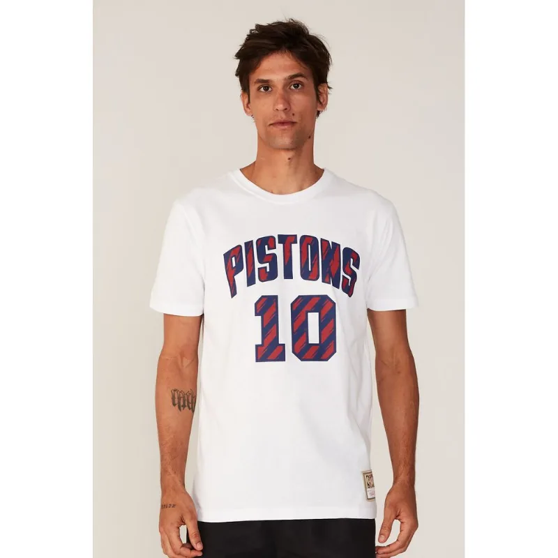 Camiseta Mitchell & Ness Especial Detroit Pistons Dennis Rodman Branca - G