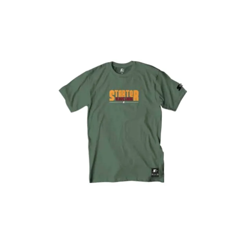 Camiseta Básica Masculina Estampada Verde Militar T771A - Starter GG