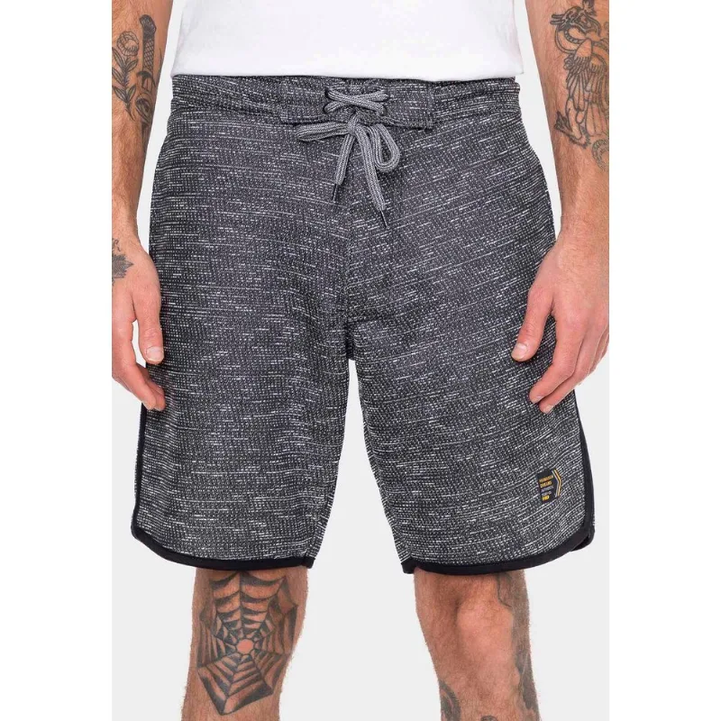 Bermuda HD Moletom Preta Mescla - 40
