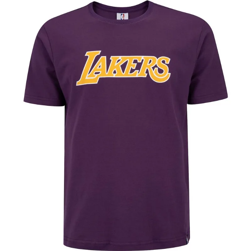 Camiseta Los Angeles Lakers NBA Estampada - Masculina Roxo GG