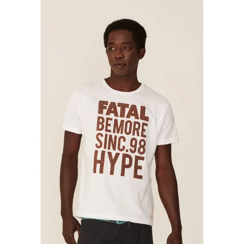 Camiseta Fatal Estampada Off White - G