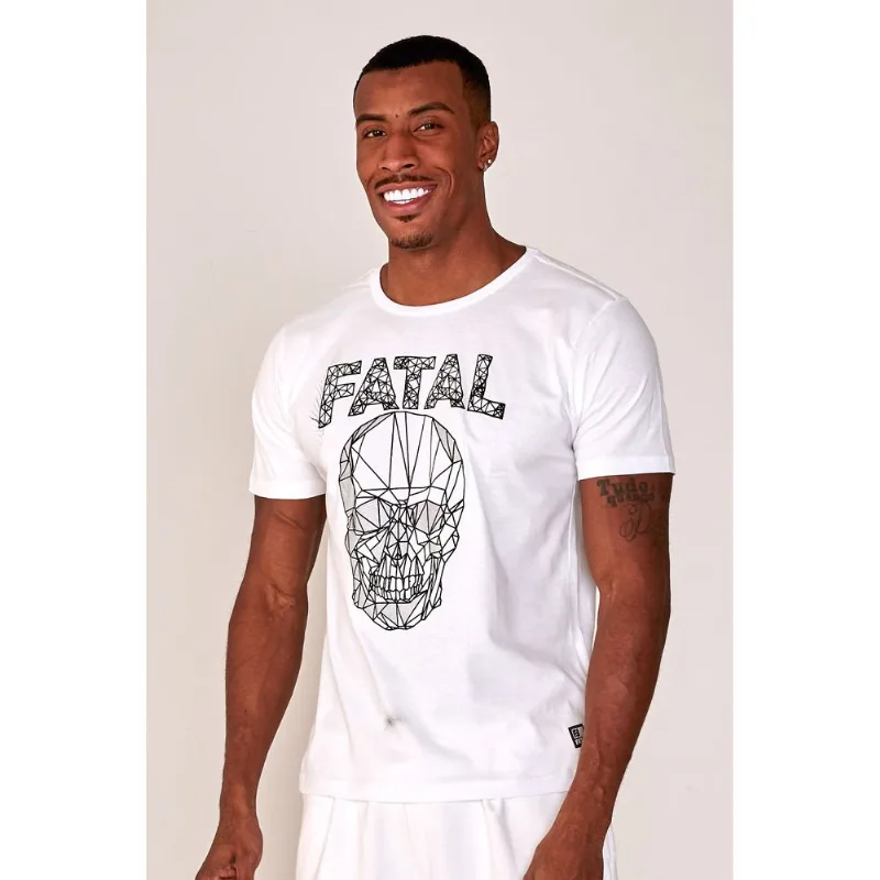 Camiseta Fatal Estampada Off White - G