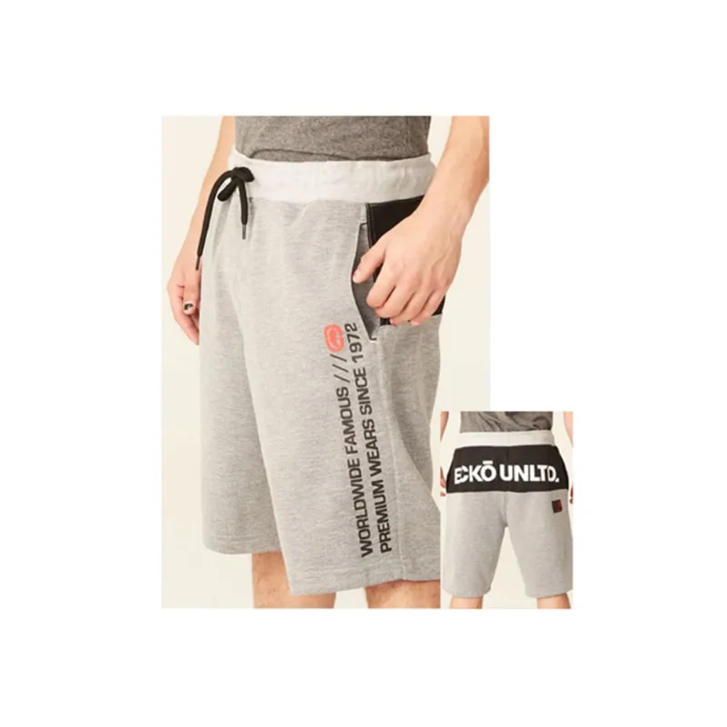 Bermuda de Moletom Masculina Cinza Mescla K591A - Ecko GG