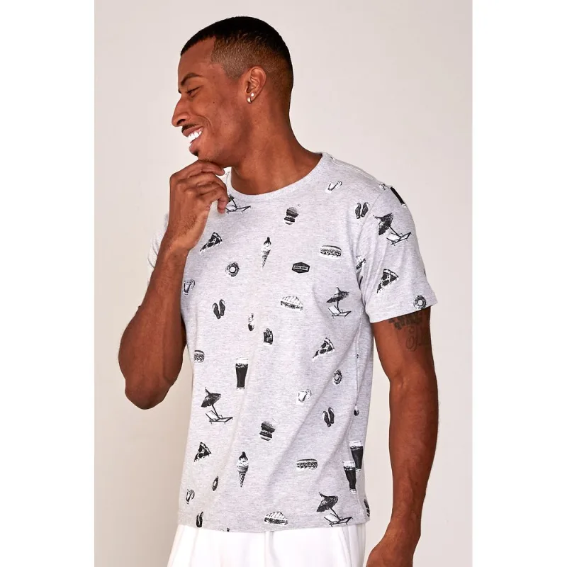 Camiseta Fatal Especial Cinza Mescla - G