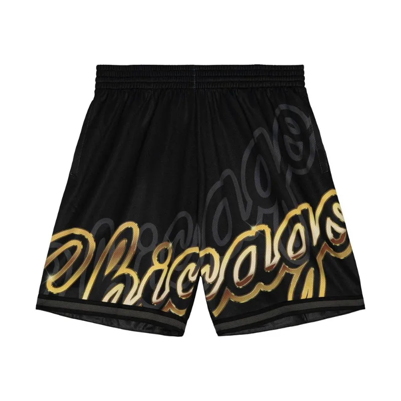 Shorts Mitchell & Ness Jersey Big Face 4.0 Fashion Chicago Bulls Preto - XGG