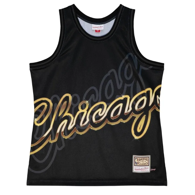 Regata Mitchell & Ness NBA Big Face 4.0 Fashion Tank Chicago Bulls Preta - XGG