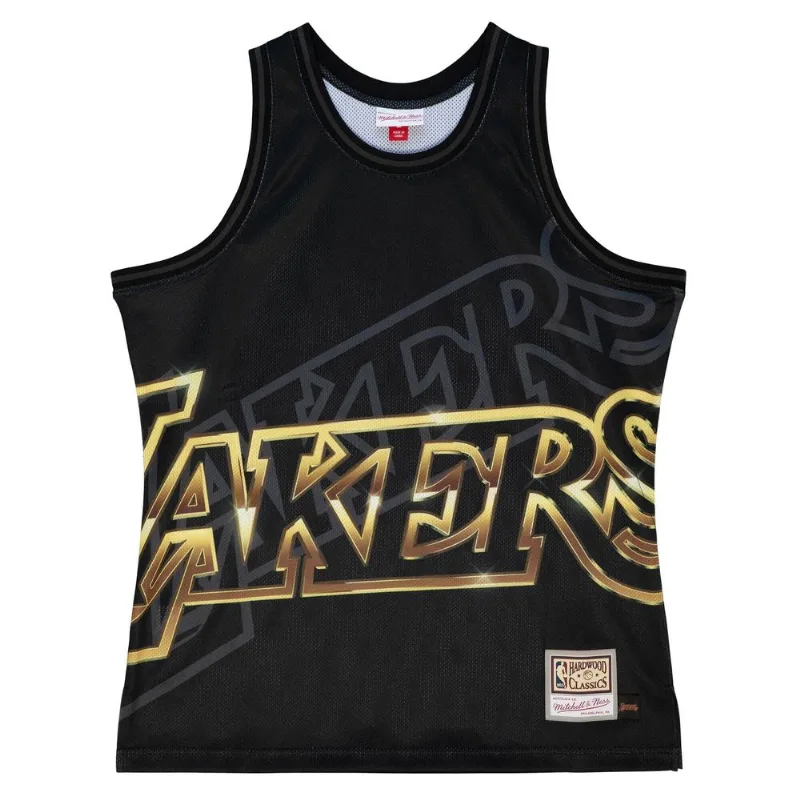 Regata Mitchell & Ness NBA Big Face 4.0 Fashion Tank Los Angeles Lakers Preta - XGG