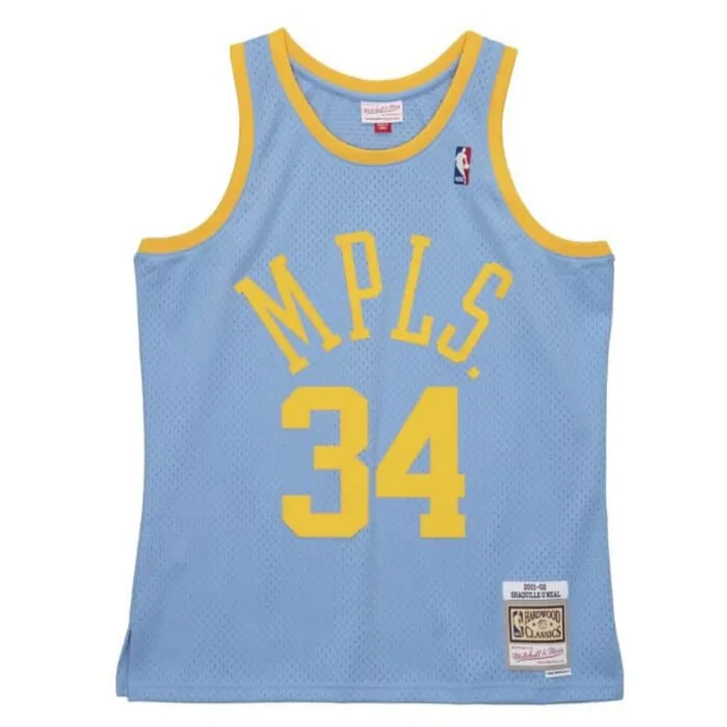 Regata Mitchell & Ness Swingman Jersey Los Angeles Lakers 2001-02 Shaquille O'Neal Azul - XGG