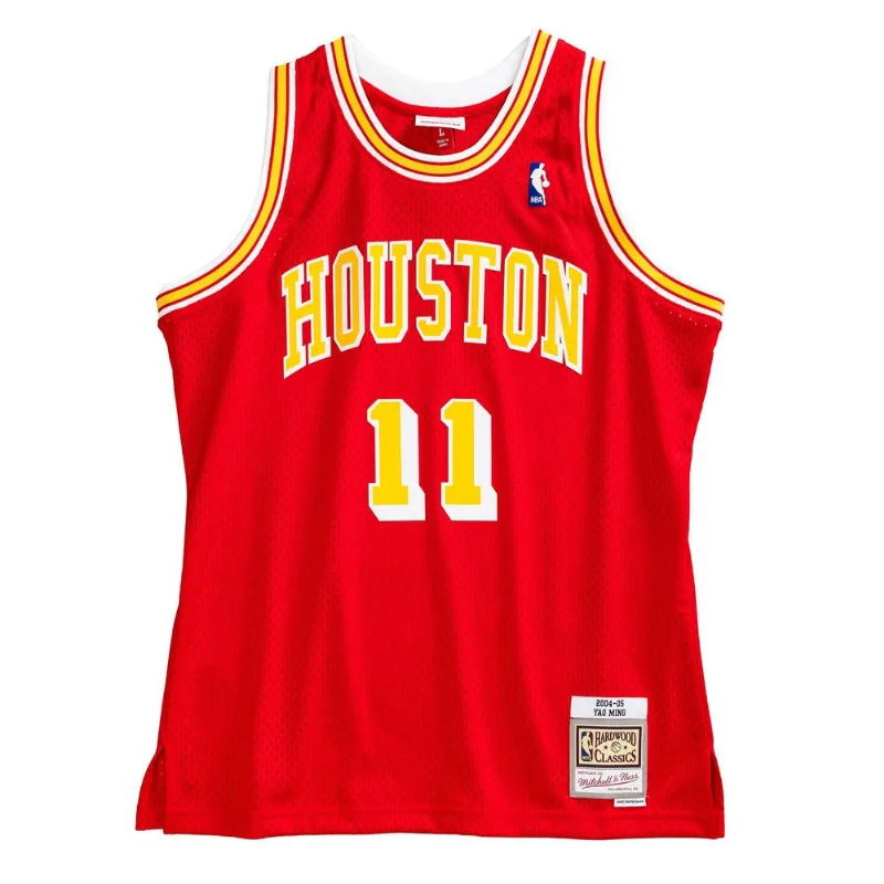 Regata Mitchell & Ness Swingman Jersey Houston Rockets 2004-05 Yao Ming Vermelha - G