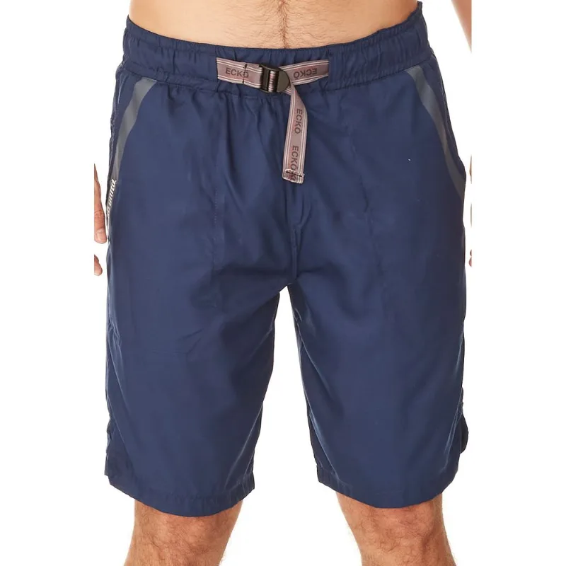 Bermuda Ecko Sintética Azul Marinho - P