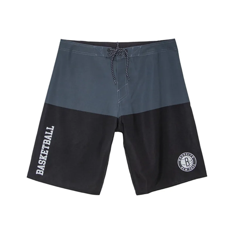 Boardshort Sintético Masculino Sublimado Brooklyn Nets Chumbo N699A - NBA 44