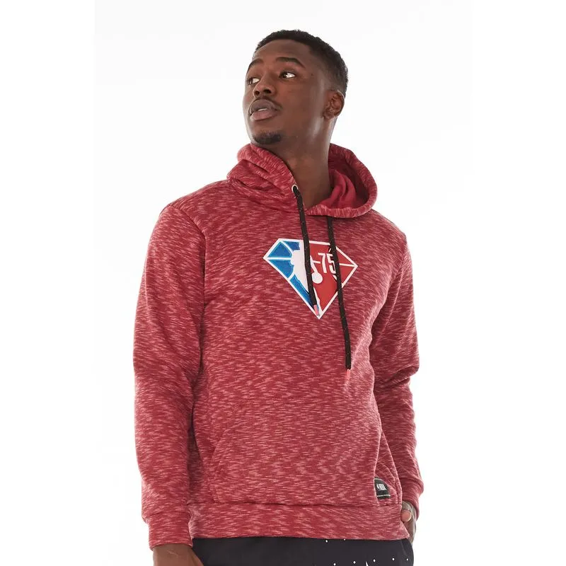 Moletom NBA Fechado Com Capuz Diamond Vinho Mescla - G
