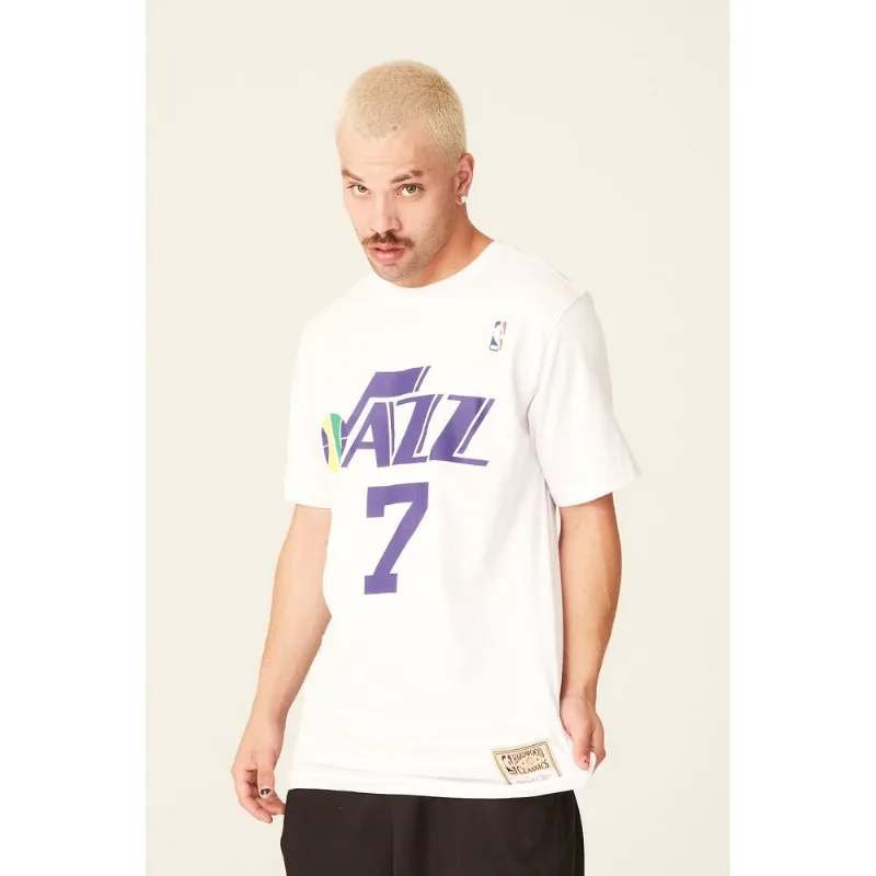Camiseta Mitchell & Ness Especial Utah Jazz Pistol Branca - GG