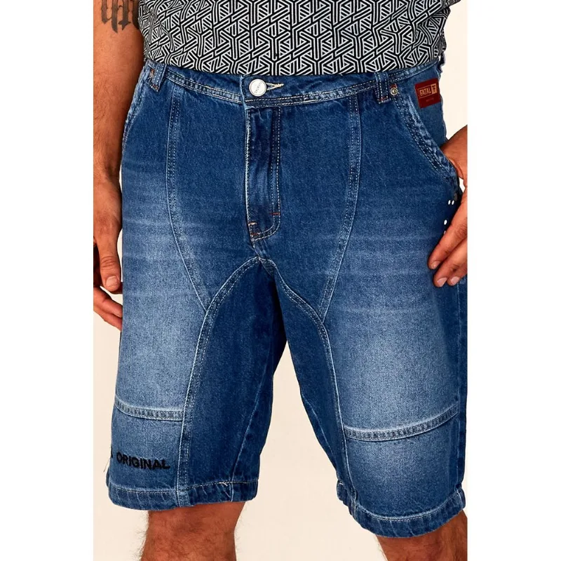 Bermuda Fatal Jeans Slim Azul - 42