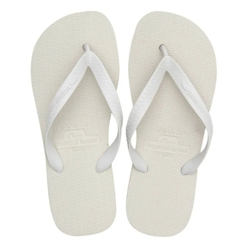 Chinelo Tropical Brasil Essencial Flip Flop Branco - 37