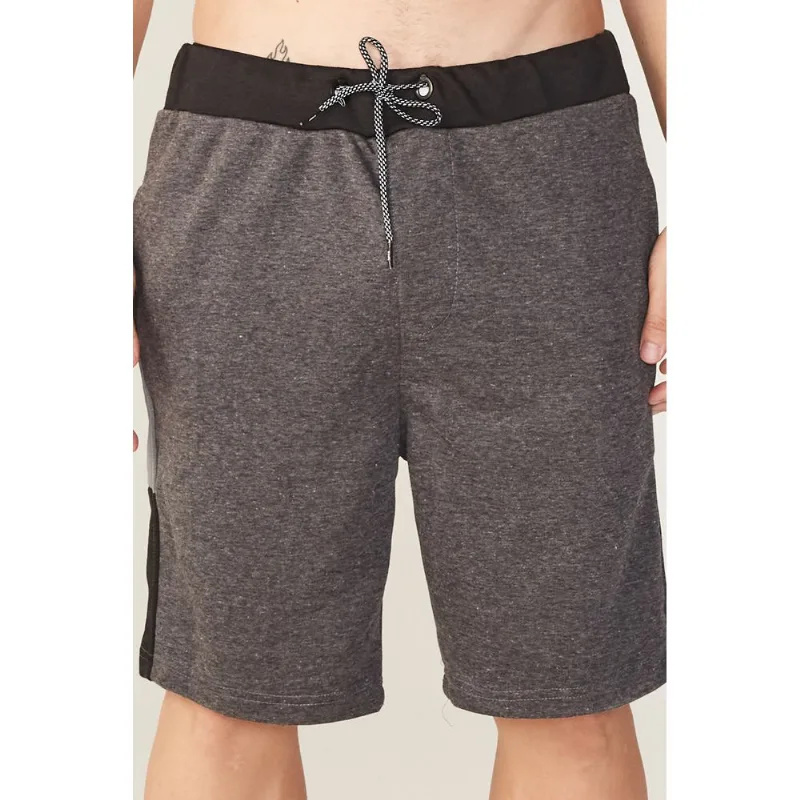 Bermuda HD Moletom Preta Mescla - GG