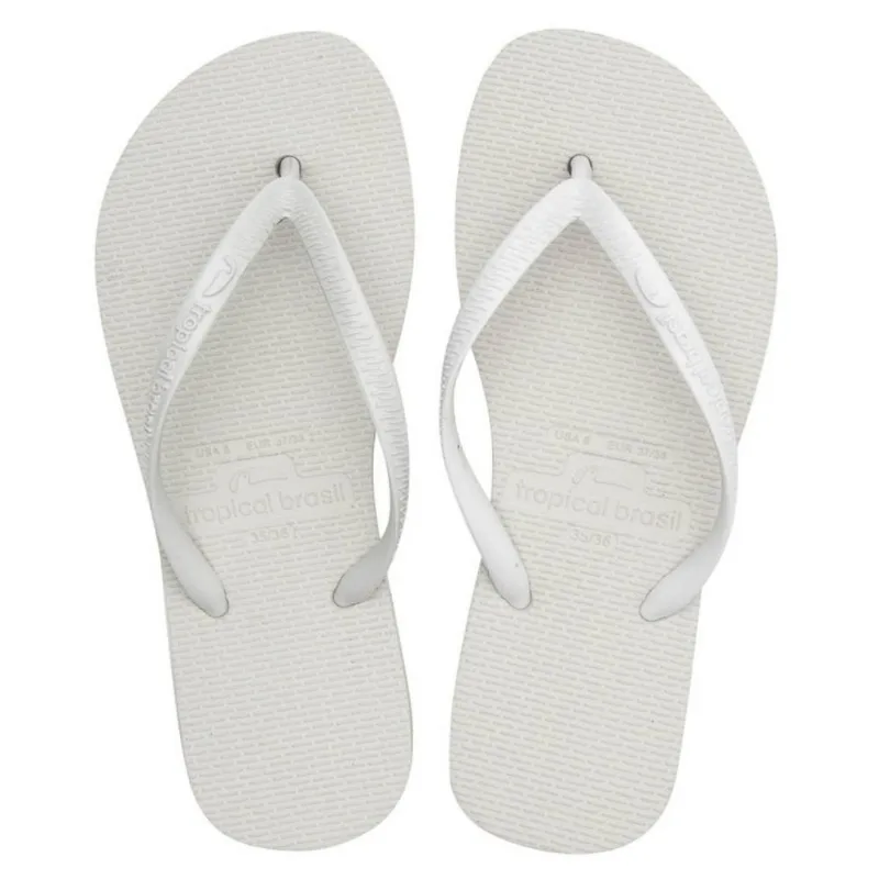 Chinelo Tropical Brasil Essencial Flip Flop Branco - 35
