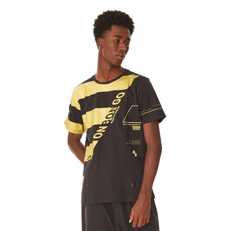 Camiseta Onbongo Especial Com Listras Preta - G