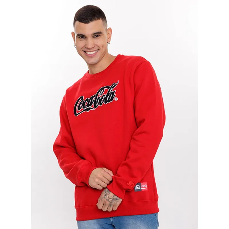 Moletom Starter Collab Coca Cola Chenille Vermelho - G