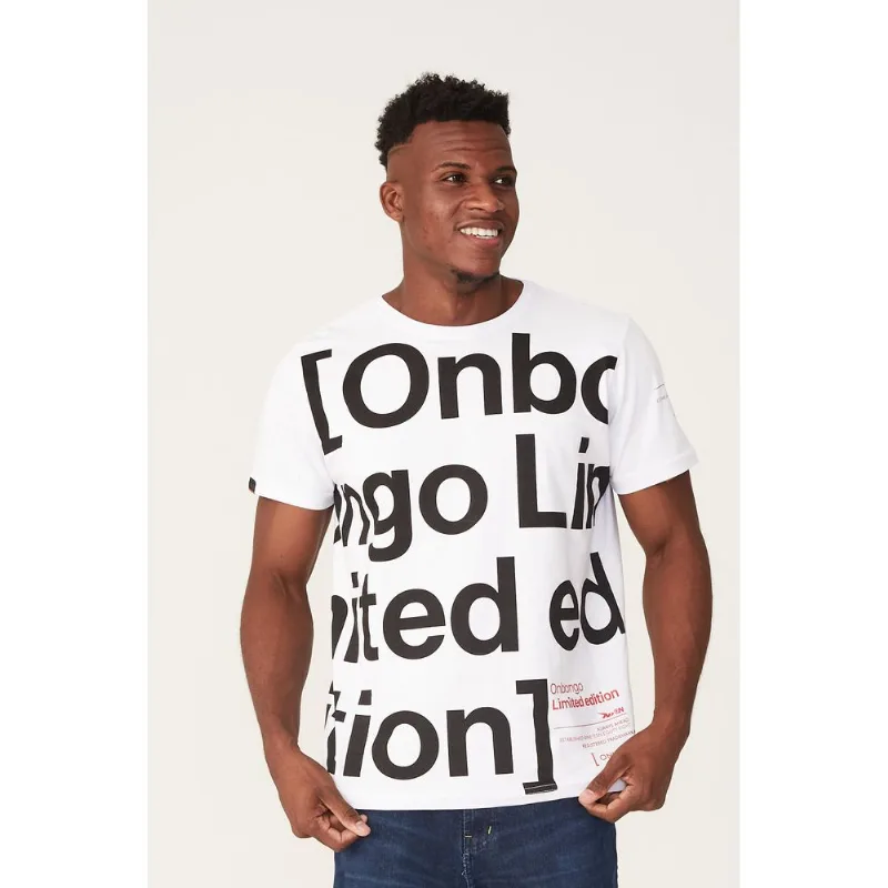Camiseta Onbongo Estampada Big Letter Branca - M