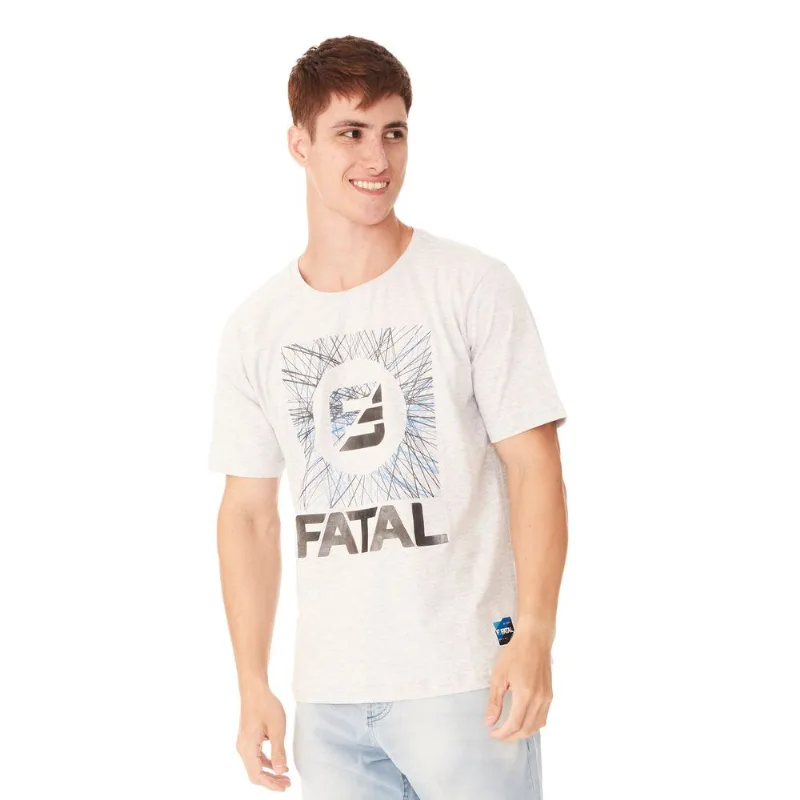 Camiseta Fatal Estampada Cinza Mescla - M