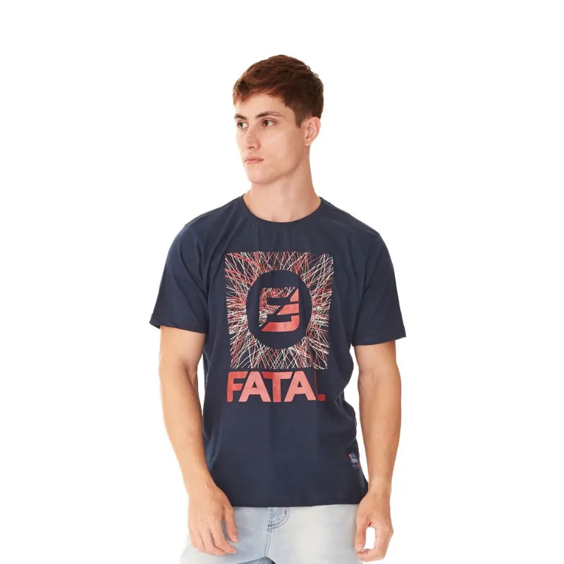 Camiseta Fatal Estampada Azul Marinho - P