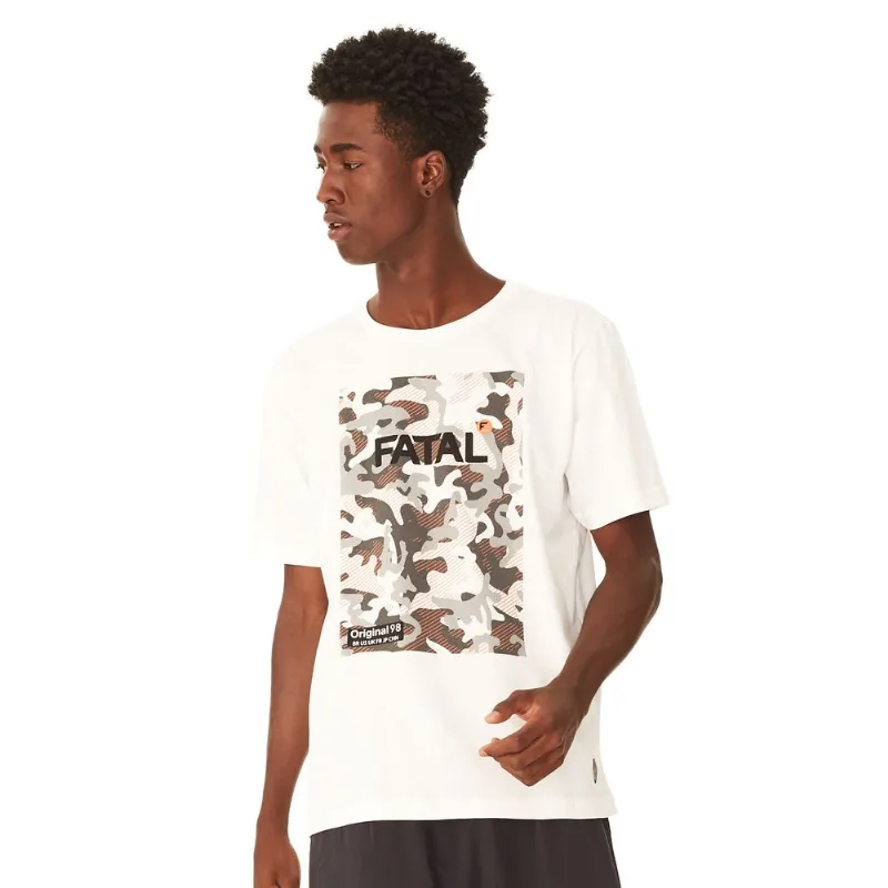 Camiseta Fatal Estampada Logo Box Off White - P