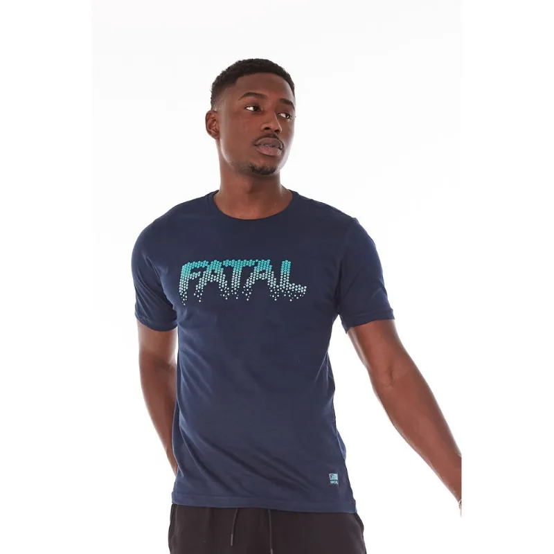 Camiseta Fatal Estampada Azul Marinho Mescla - M
