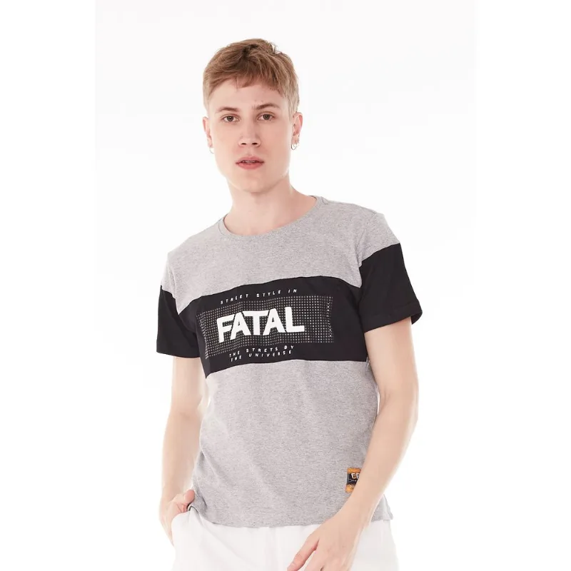 Camiseta Fatal Especial Raglan Street By Universe Cinza Mescla - G