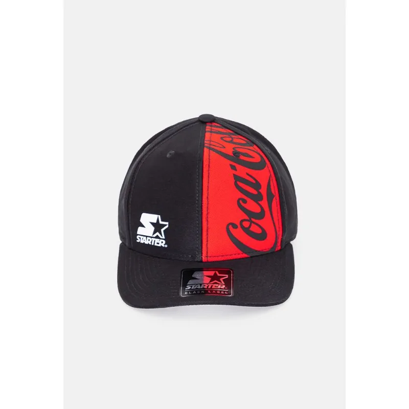 Boné Starter Aba Curva Snapback Collab Coca Cola Splash Preto - ÚNICO