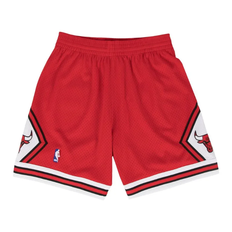 Shorts Mitchell & Ness Swingman Chicago Bulls Road 1997-98 Vermelho - XGG