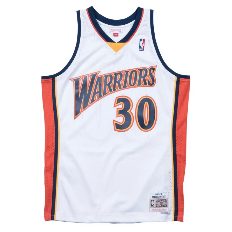 Regata Mitchell & Ness Home Swingman Jersey Golden State Warriors 2009-10 Stephen Curry Branca - M