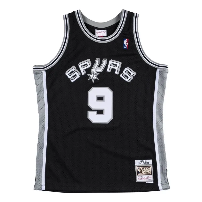 Regata Mitchell & Ness Swingman Jersey San Antonio Spurs 2001-2002 Tony Park Preta - XGG