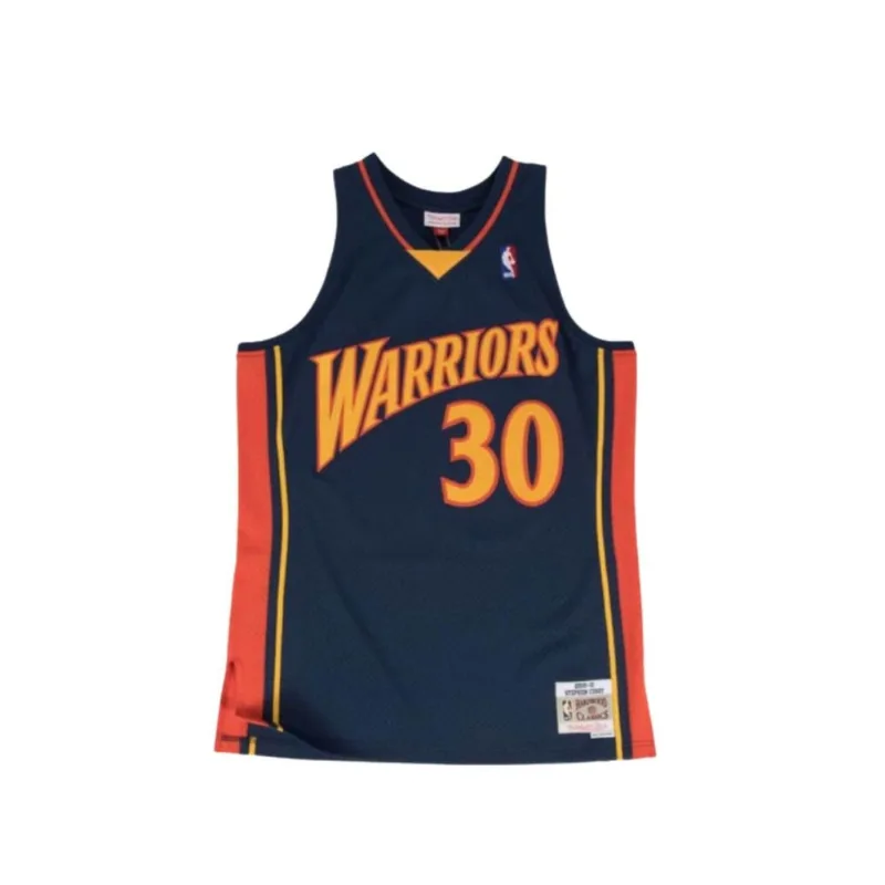 Regata Mitchell & Ness Road Swingman Jersey Golden State Warriors 2009-10 Stephen Curry Azul Marinho - M