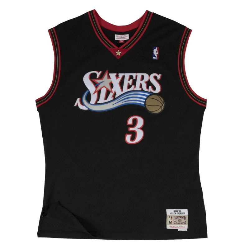 Regata Mitchell & Ness Road Swingman Jersey Philadelphia 76ers 2000-01 Allen Iverson Preta - Plus G