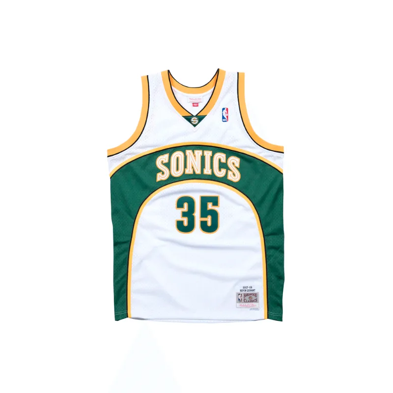 Regata Mitchell & Ness NBA Swingman Jersey Seattle SuperSonics Kevin Durant 2007-08 Branca - L