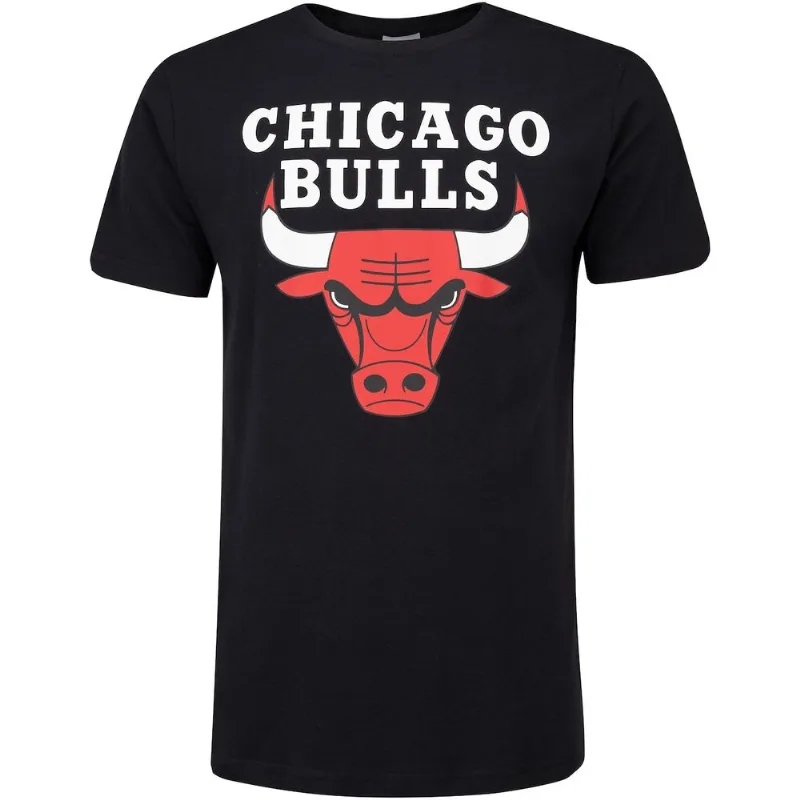 Camiseta Chicago Bulls NBA Manga Curta Estampada - Masculina Preto G