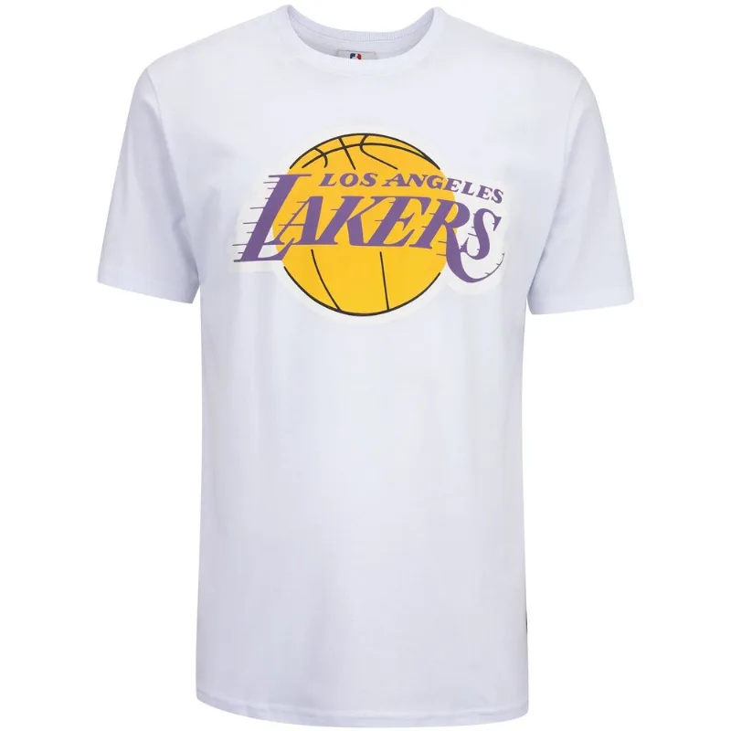 Camiseta Los Angeles Lakers NBA Estampada - Masculina Branco G